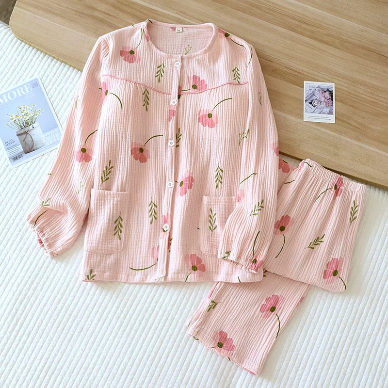 Rosy Whisper Padded Nightsuit Set